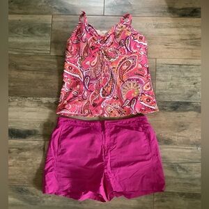 Tankini: swim shorts + top